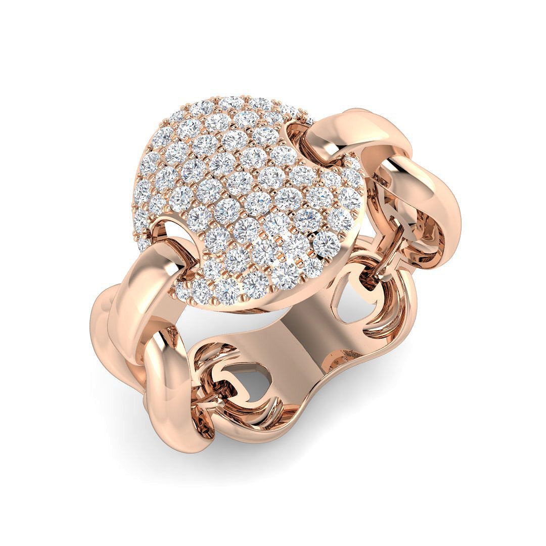 Fancy Diamond Ring 0.55ct – SR4665 – 18k Rose Gold
