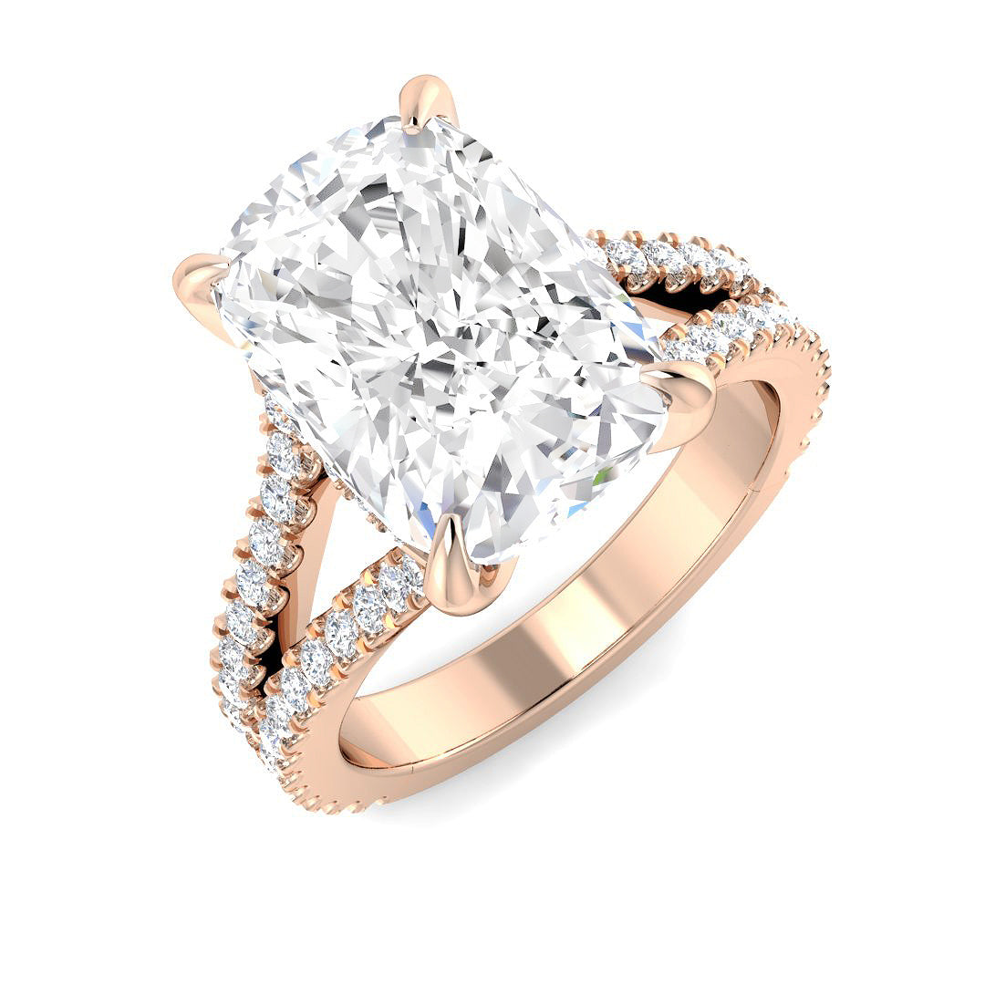 Engagement Lab-Grown Diamond Ring 2.61ct–5.74ct – SR4834 – 18k Rose Gold
