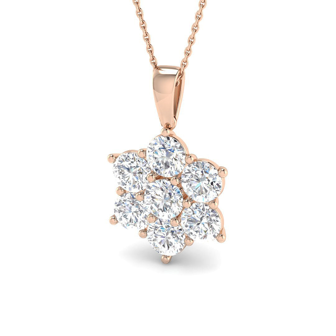 Cluster Diamond Ring 0.73ct–4.09ct – SP5741 – 18k Rose Gold