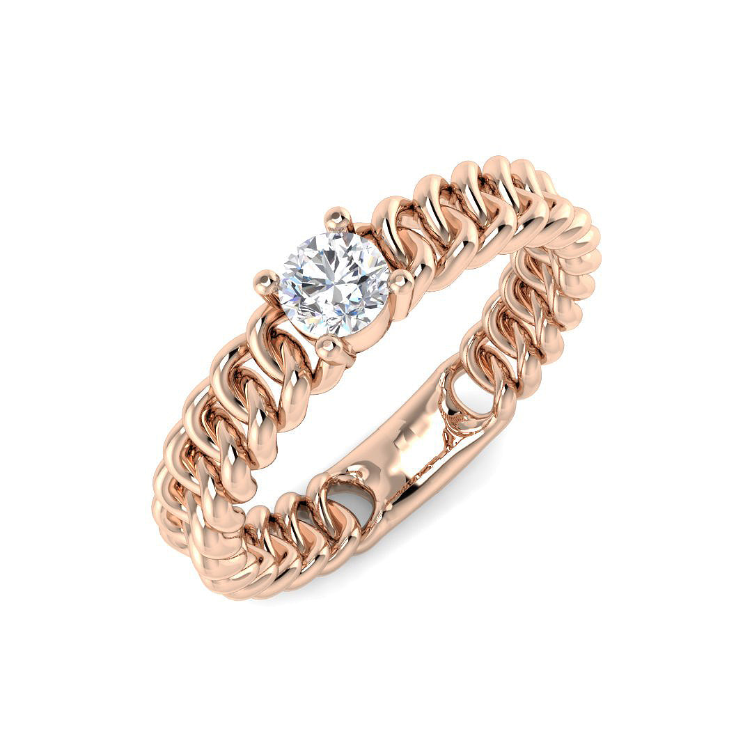 Engagement Diamond Ring 0.24ct – SR4657 – 18k Rose Gold