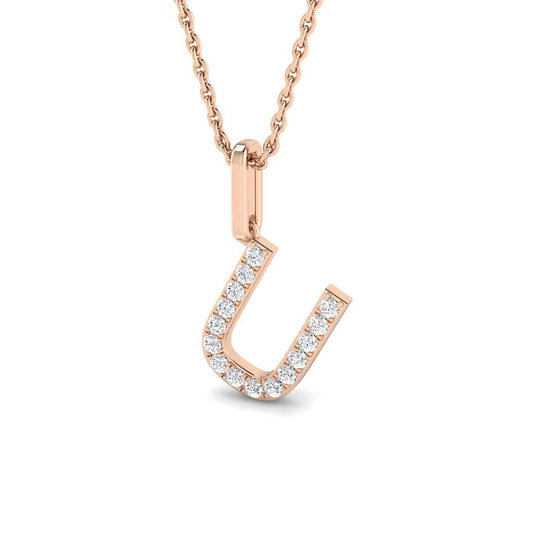Initials Diamond Ring 0.12ct – SP5171-U – 18k Rose Gold