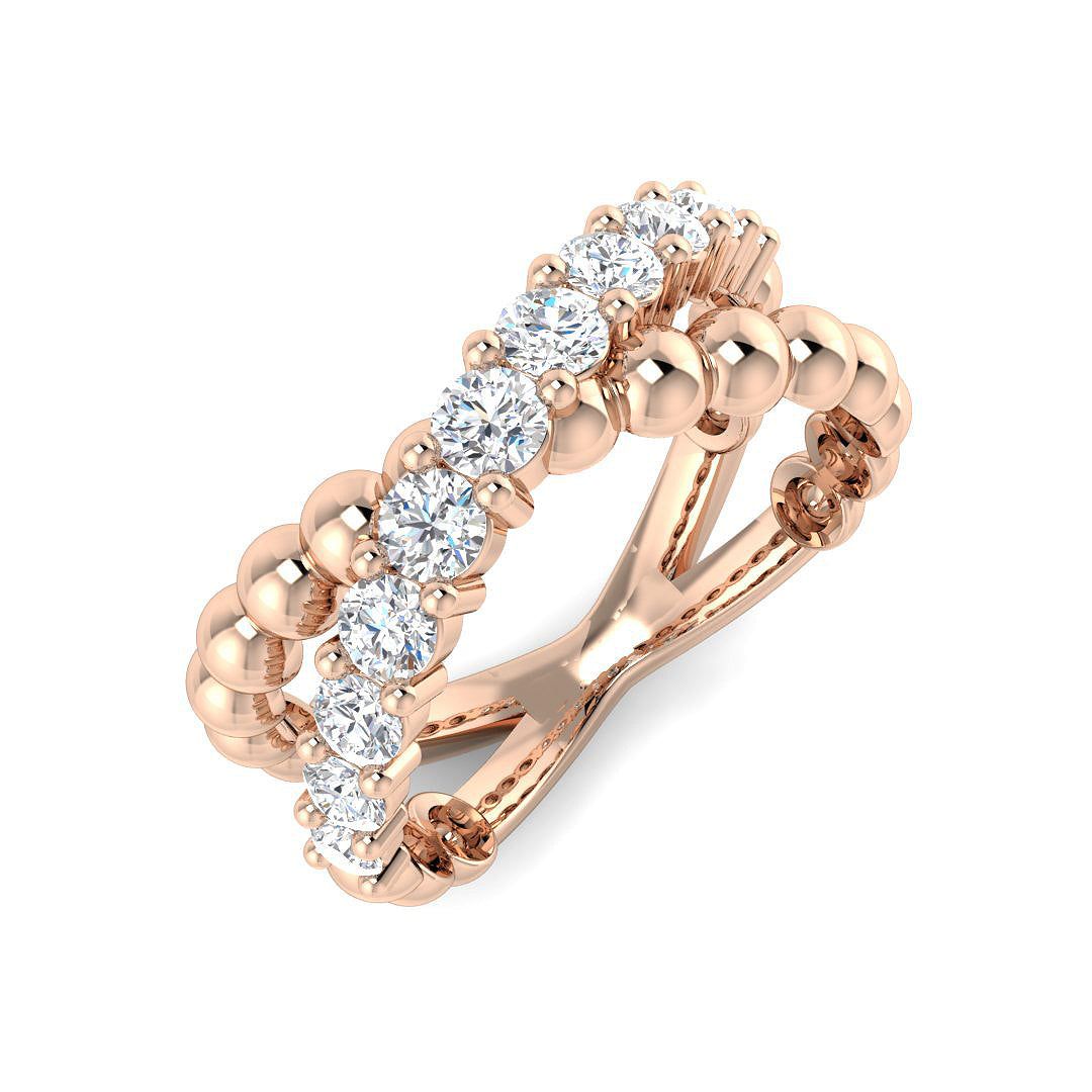 Fancy Diamond Ring 0.25ct–0.74ct – SR4662 – 18k Rose Gold