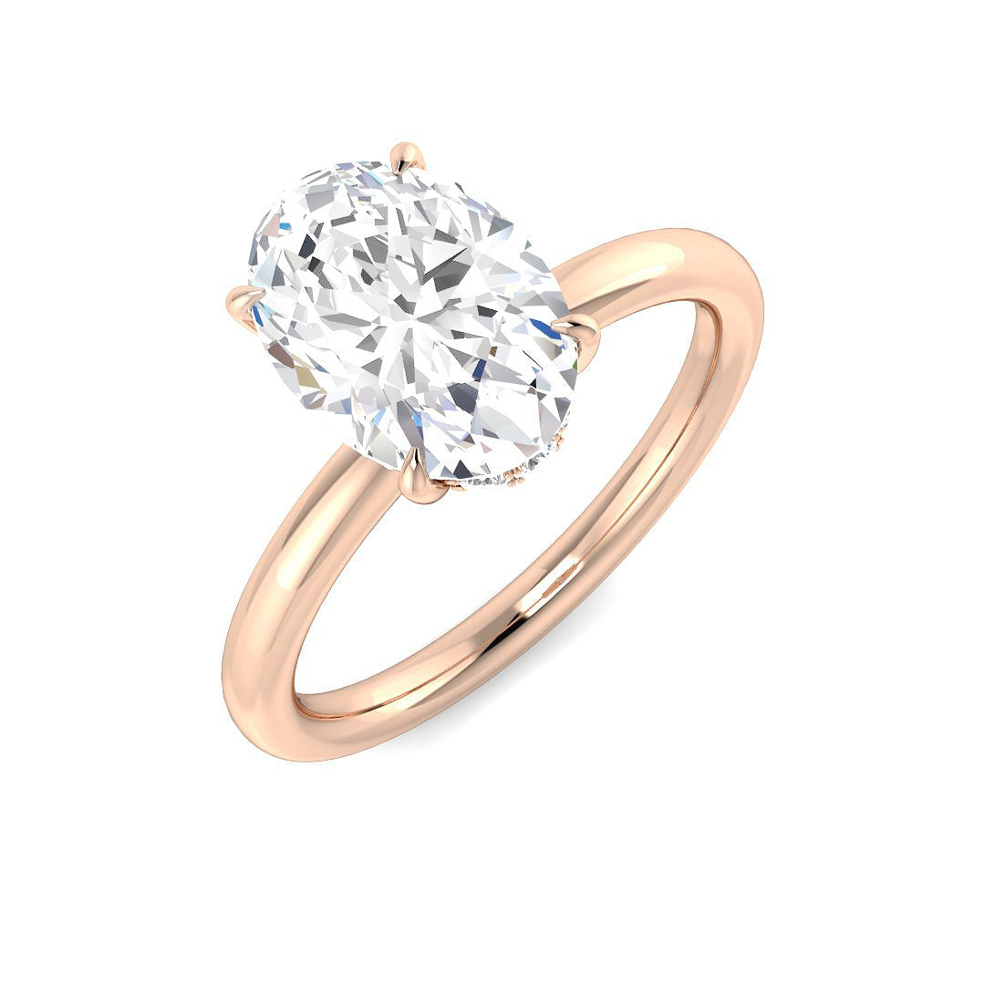 Engagement Lab-Grown Diamond Ring 2.15ct–2.17ct – SR5716 – 18k Rose Gold