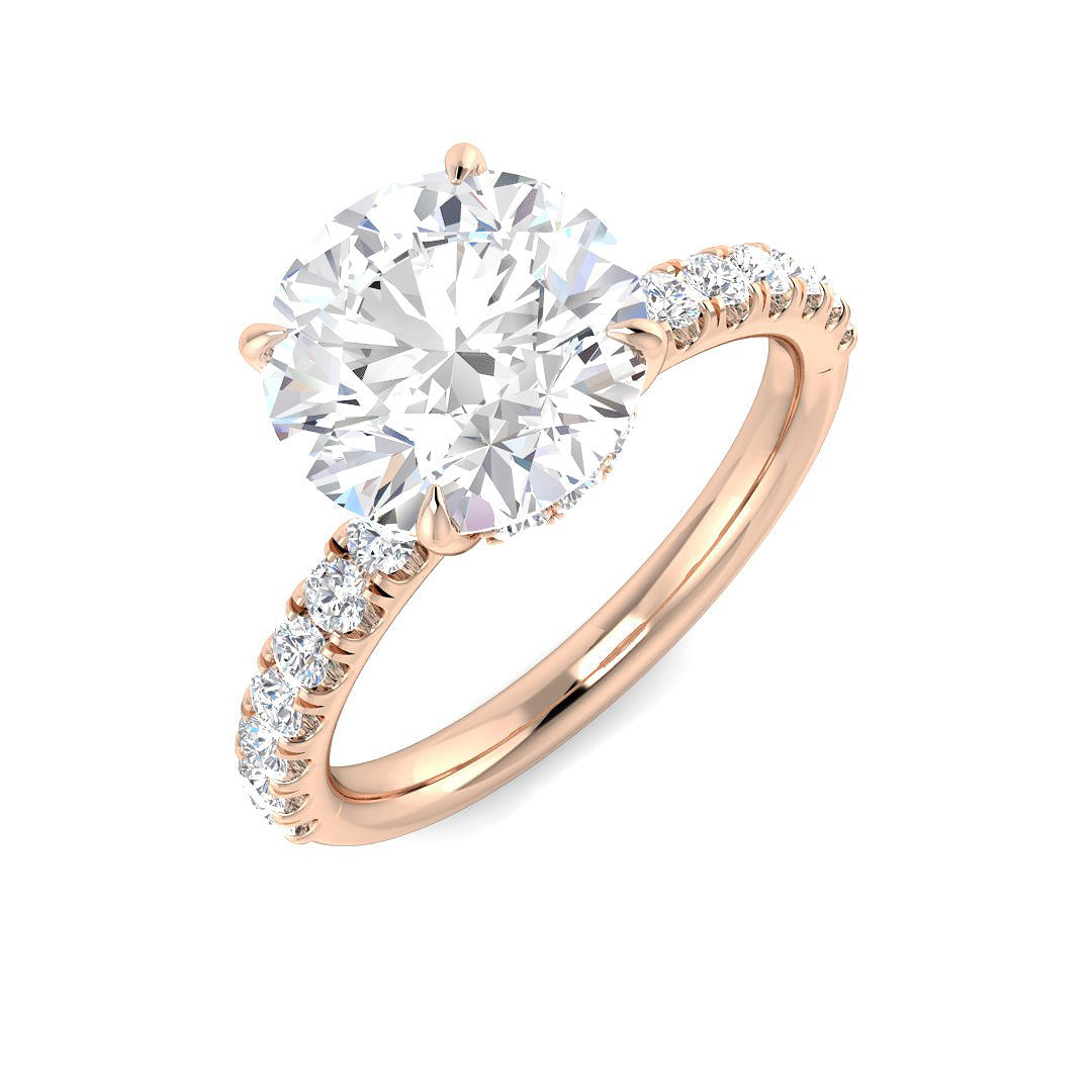 Engagement Lab-Grown Diamond Ring 3.47ct–3.5ct – SR5645 – 18k Rose Gold
