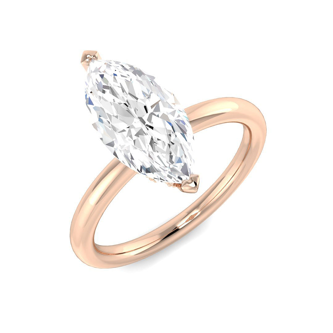 Engagement Lab-Grown Diamond Ring 2.18ct–2.2ct – SR6041 – 18k Rose Gold