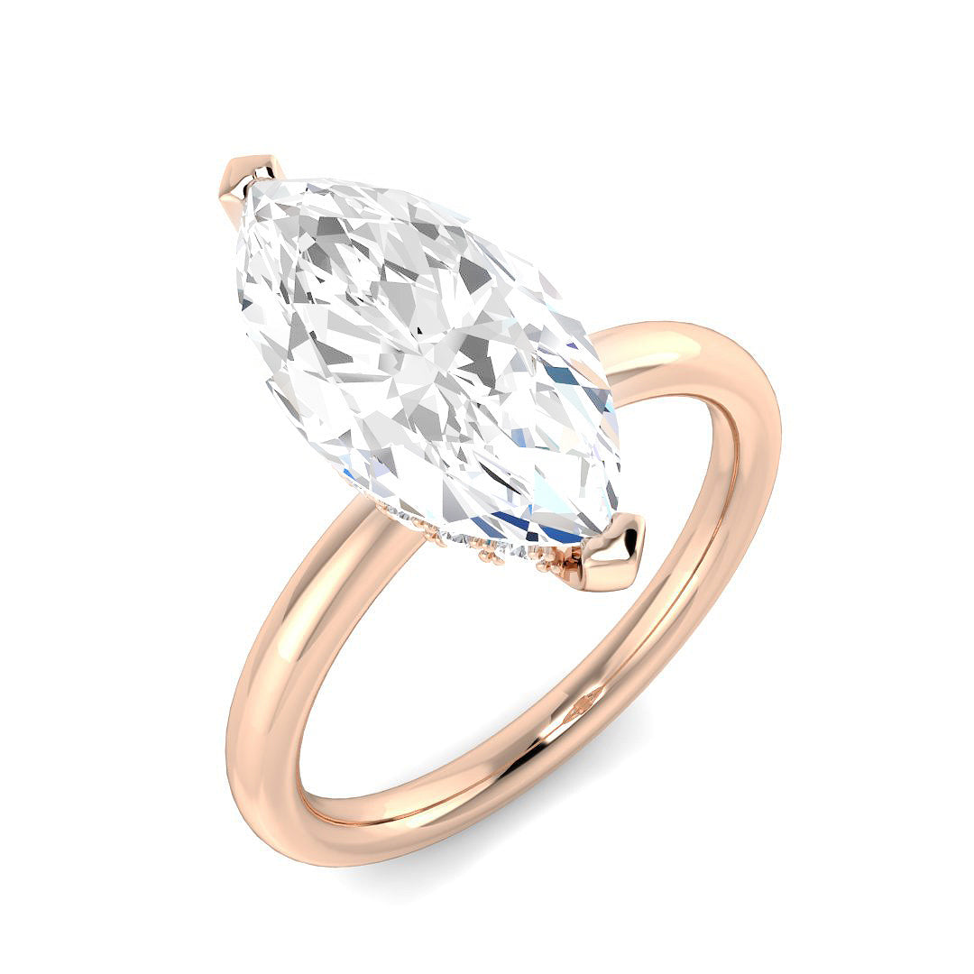 Engagement Lab-Grown Diamond Ring 3.23ct–3.24ct – SR5835 – 18k Rose Gold