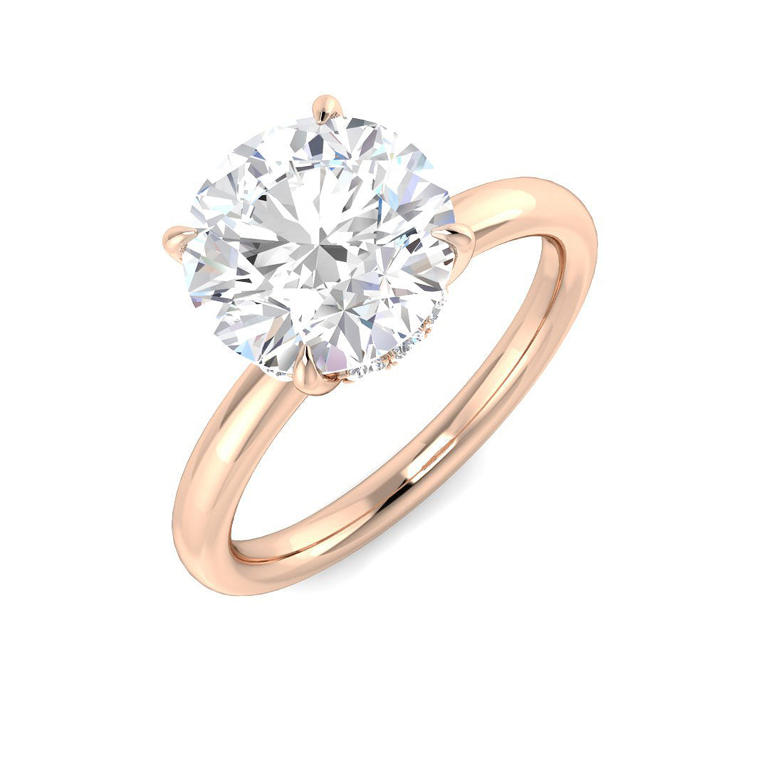 Engagement Lab-Grown Diamond Ring 3.15ct–3.23ct – SR5640 – 18k Rose Gold