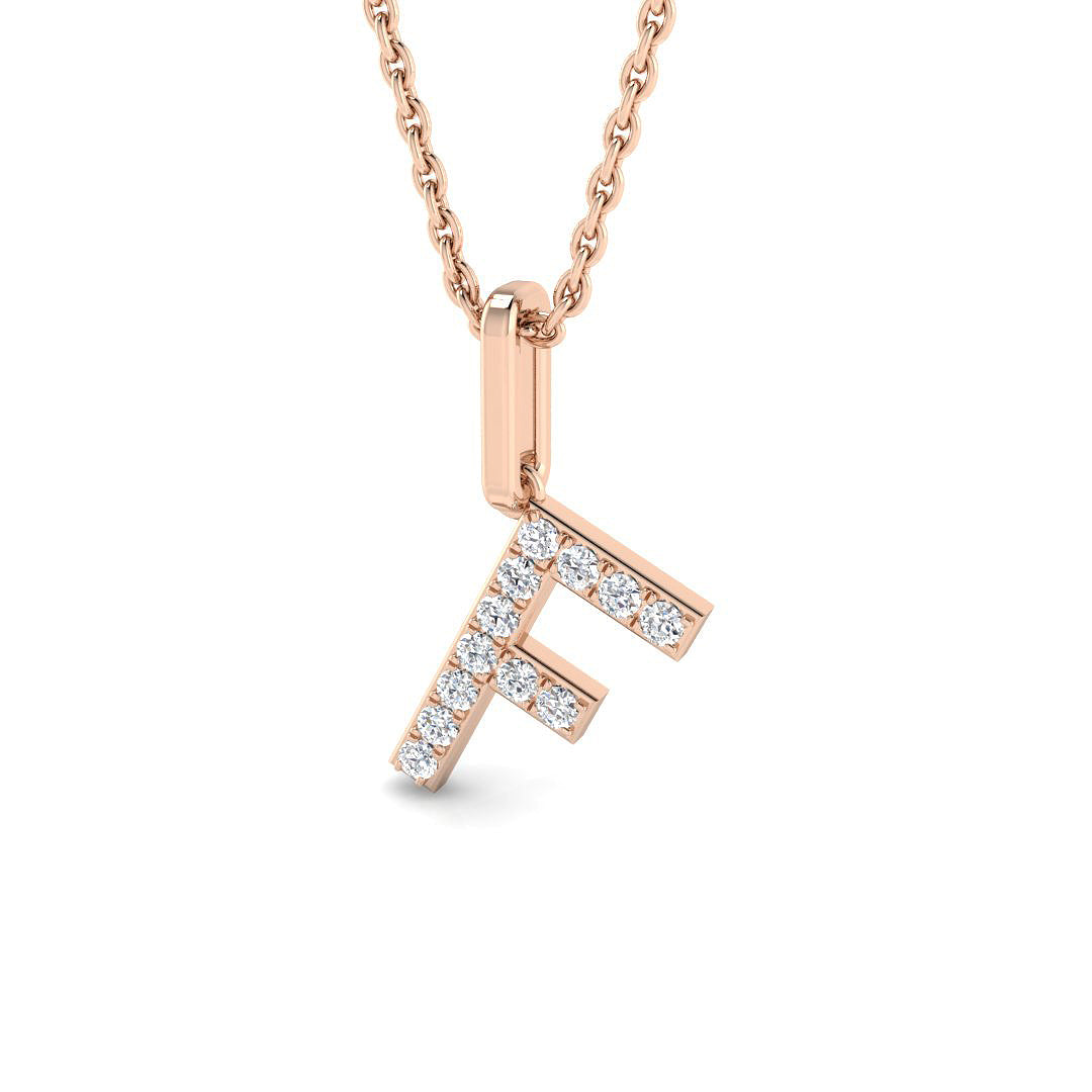 Initials Diamond Ring 0.09ct – SP5171-F – 18k Rose Gold