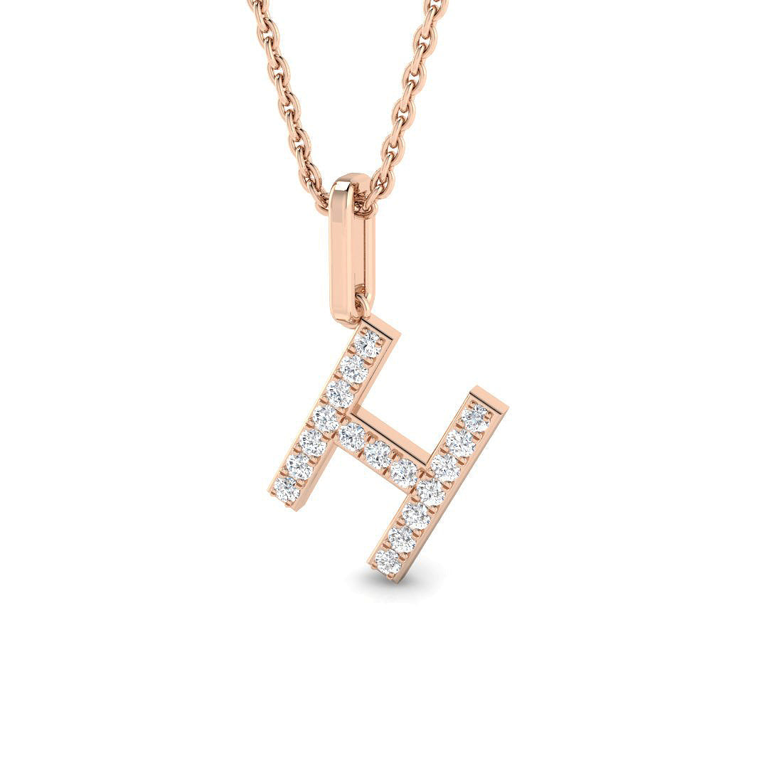 Initials Diamond Ring 0.13ct – SP5171-H – 18k Rose Gold