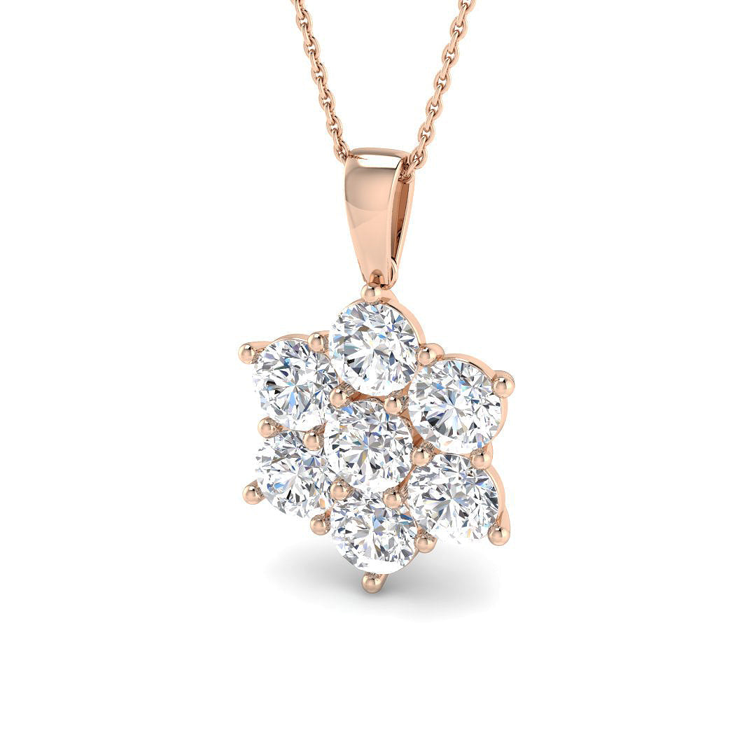 Cluster Diamond Ring 0.29ct–4.7ct – SP4427 – 18k Rose Gold