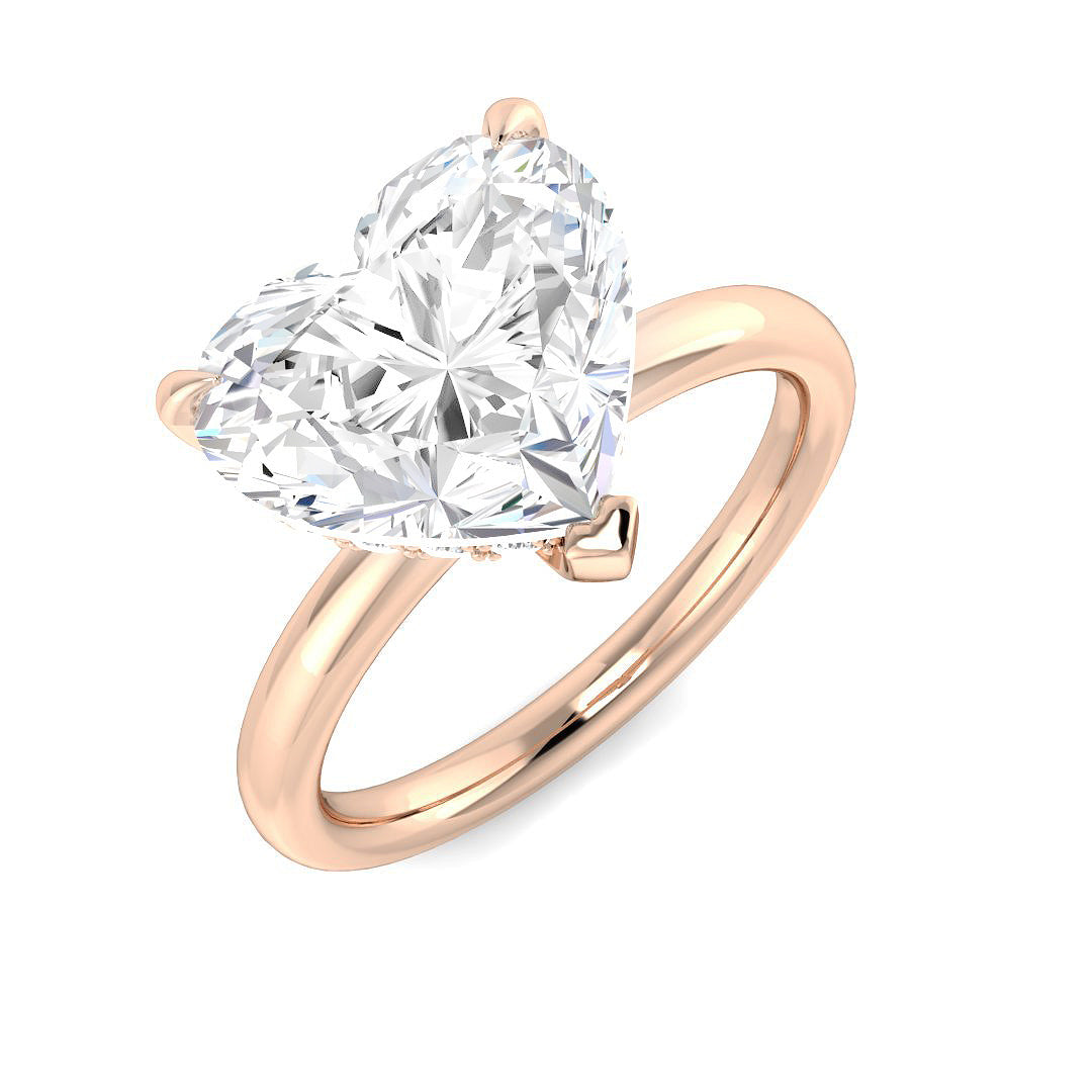Engagement Lab-Grown Diamond Ring 4.21ct–4.22ct – SR6156 – 18k Rose Gold
