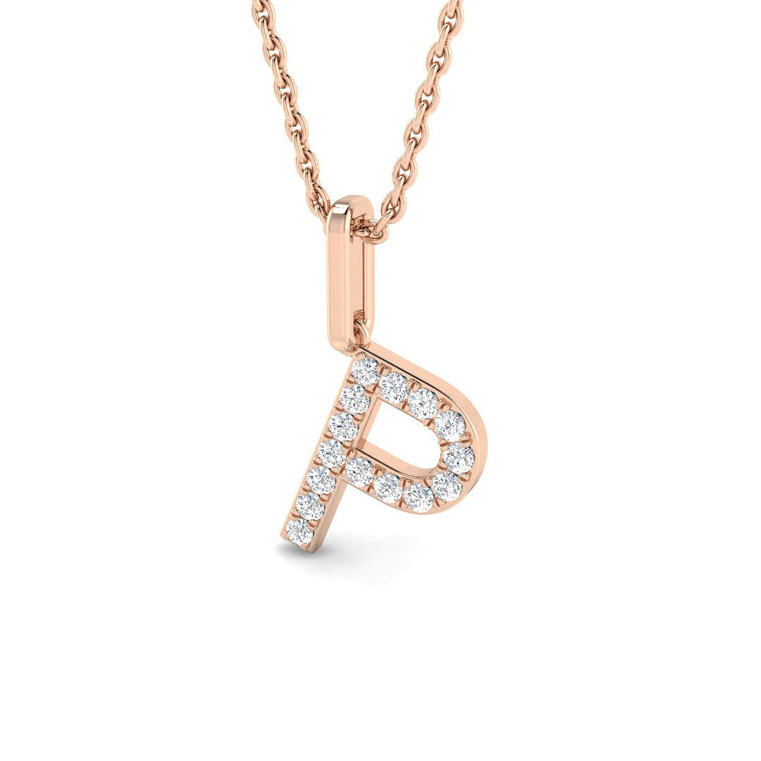 Initials Diamond Ring 0.11ct – SP5171-P – 18k Rose Gold