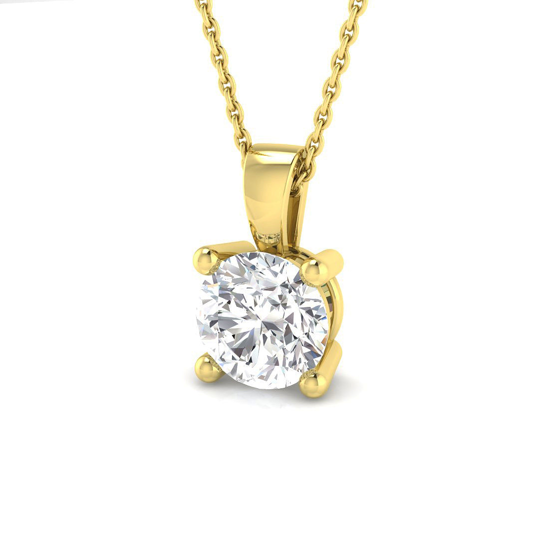 Solitaire Lab-Grown Diamond Ring 1.29ct–1.35ct – SP4993-7.0 – 9k Yellow Gold