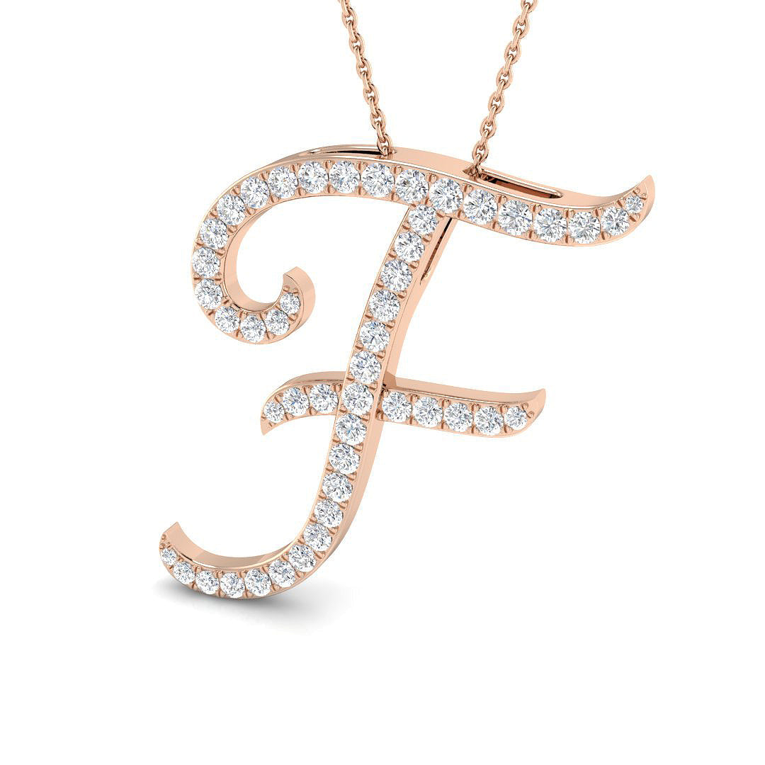 Initials Diamond Ring 0.25ct–1.1ct – SP4909-F – 18k Rose Gold