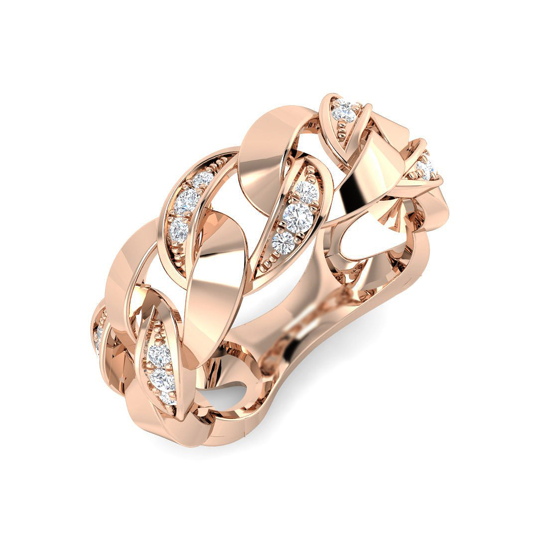 Fancy Diamond Ring 0.19ct – SR4667 – 18k Rose Gold