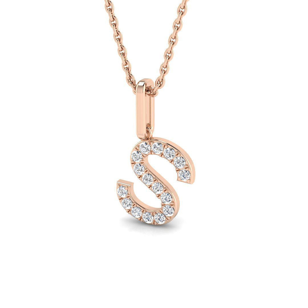 Initials Diamond Ring 0.13ct – SP5171-S – 18k Rose Gold