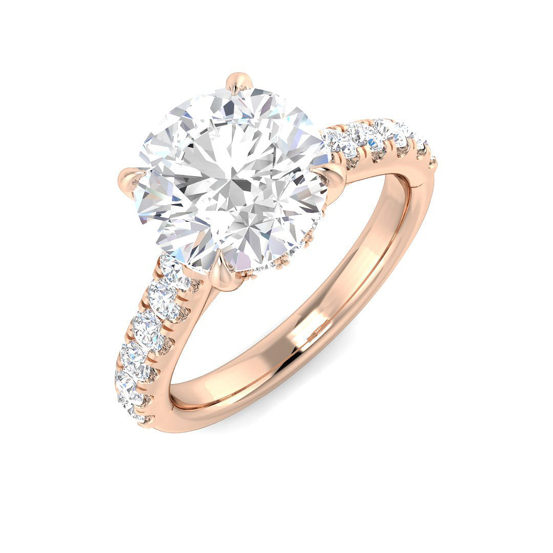 Engagement Lab-Grown Diamond Ring 3.66ct – SR5597 – 18k Rose Gold
