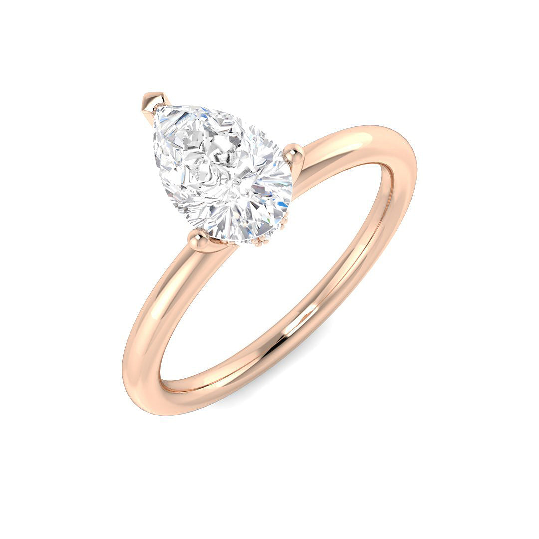 Engagement Lab-Grown Diamond Ring 1.09ct–1.12ct – SR5857 – 18k Rose Gold
