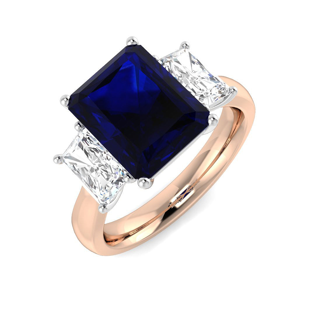 Ruby Lab-Grown Diamond Ring 4.46ct–5.85ct – SR453 – 18k Rose Gold