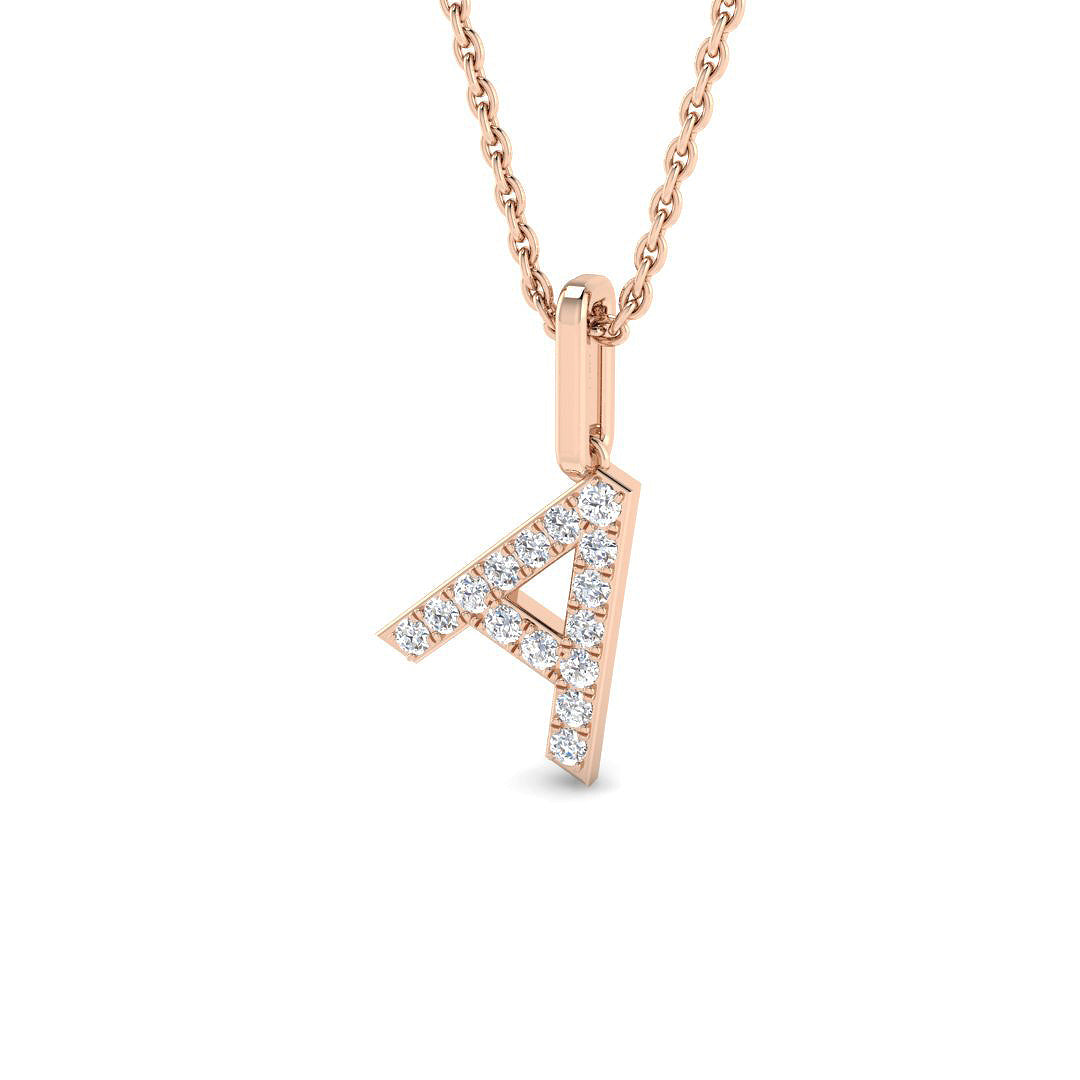 Initials Diamond Ring 0.13ct – SP5171-A – 18k Rose Gold
