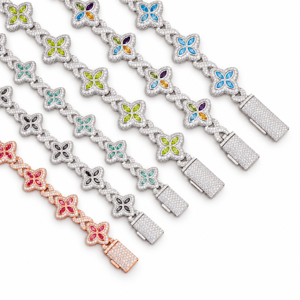 Marquise Clover Infinity Link Bracelet