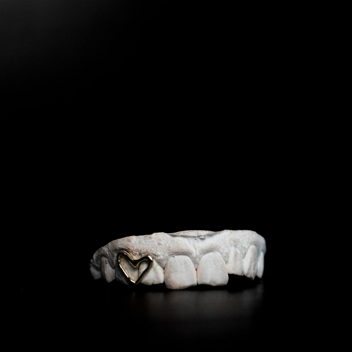 Heart Cut-Out Grillz — Custom Gold & Silver Tooth Cap by Noir Flare – view 2