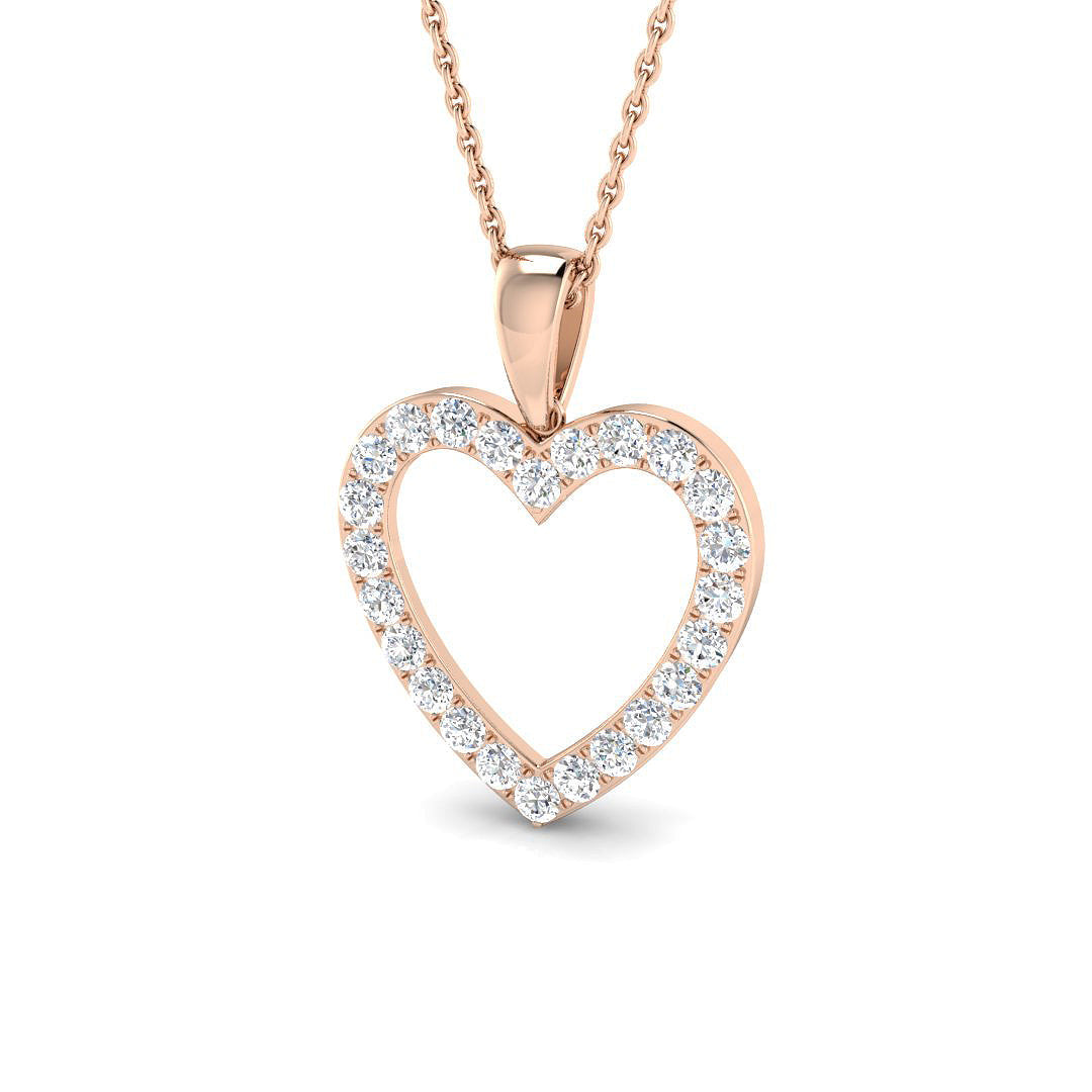 Heart Diamond Ring 0.53ct–4.4ct – SP2788 – 18k Rose Gold