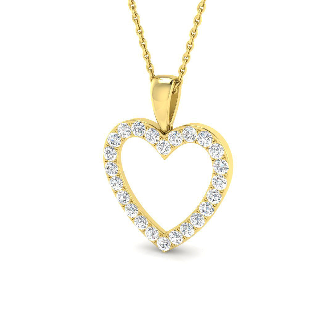 Heart Diamond Ring 0.53ct–4.4ct – SP2788 – 18k Yellow Gold