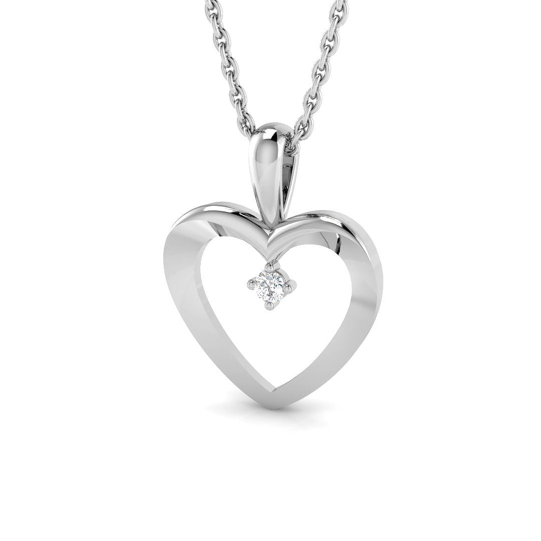 Heart Diamond Ring 0.02ct–0.05ct – SP6309 – 18k White Gold