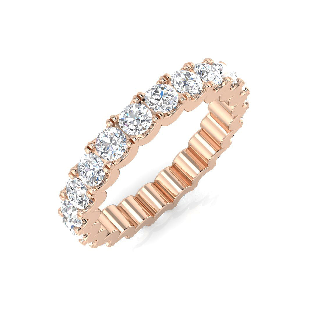 Full Eternity Diamond Ring 1.0ct–4.12ct – SR1258 – 18k Rose Gold
