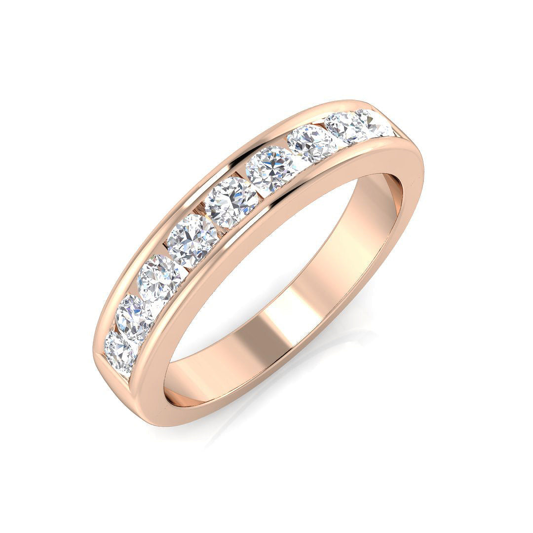 Half Eternity Diamond Ring 0.14ct–1.53ct – SR2193 – 18k Rose Gold