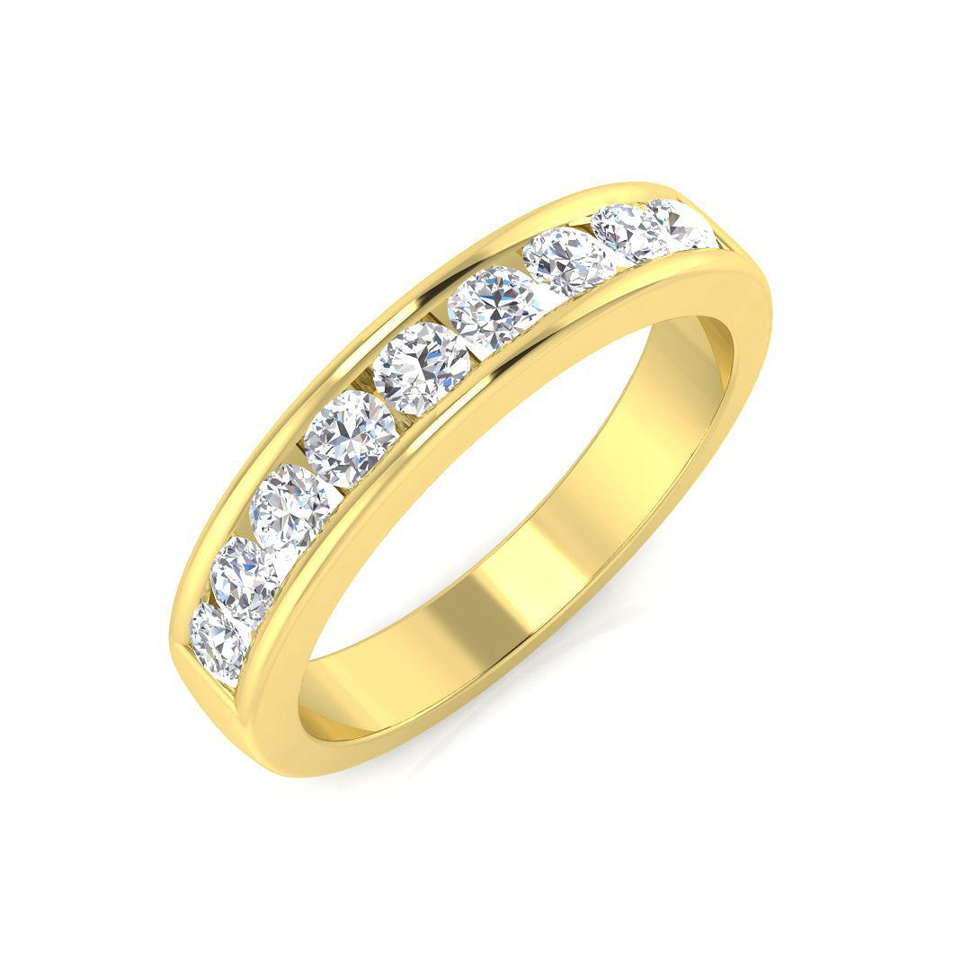 Half Eternity Diamond Ring 0.14ct–1.53ct – SR2193 – 18k Yellow Gold
