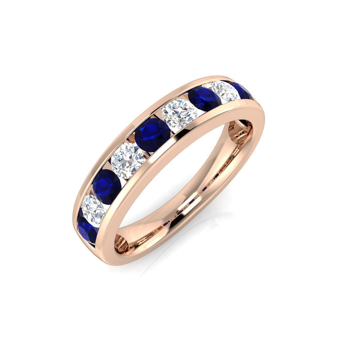 Half Eternity Diamond Ring 0.16ct–0.84ct – BJR0131~BS – 18k Rose Gold