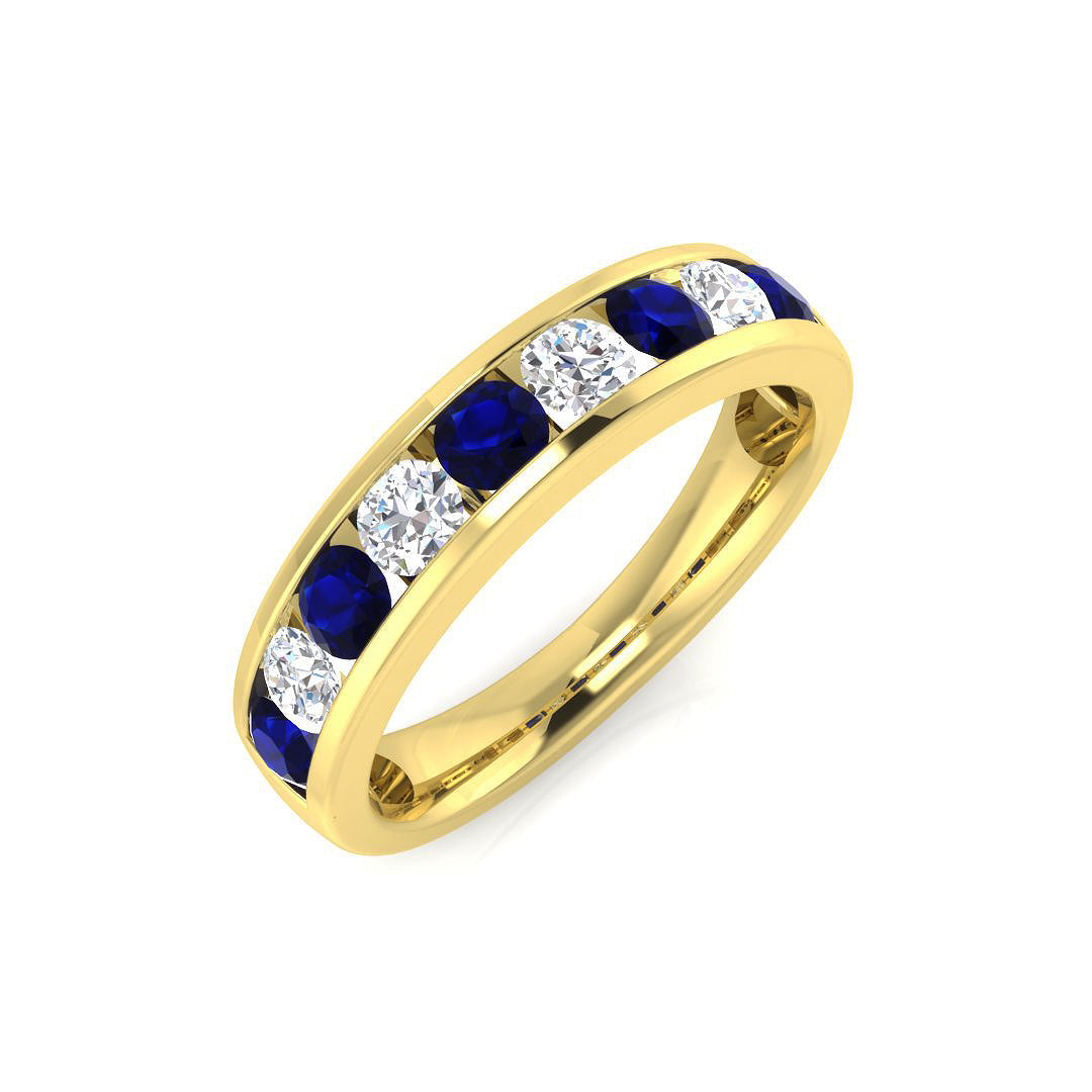Half Eternity Diamond Ring 0.16ct–0.84ct – BJR0131~BS – 18k Yellow Gold