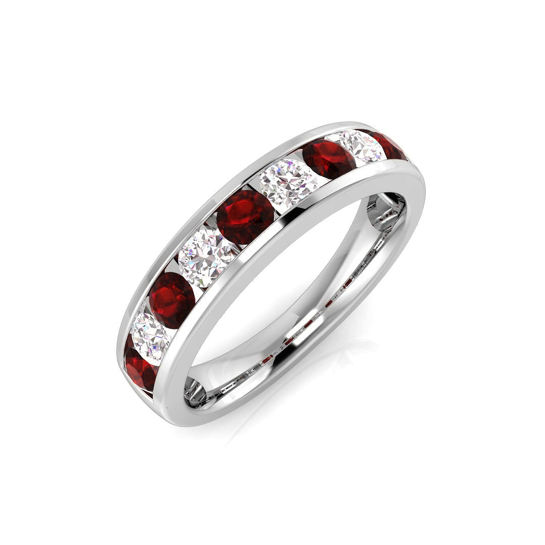 Half Eternity Diamond Ring 0.43ct–1.13ct – BJR0132~RY – 18k White Gold