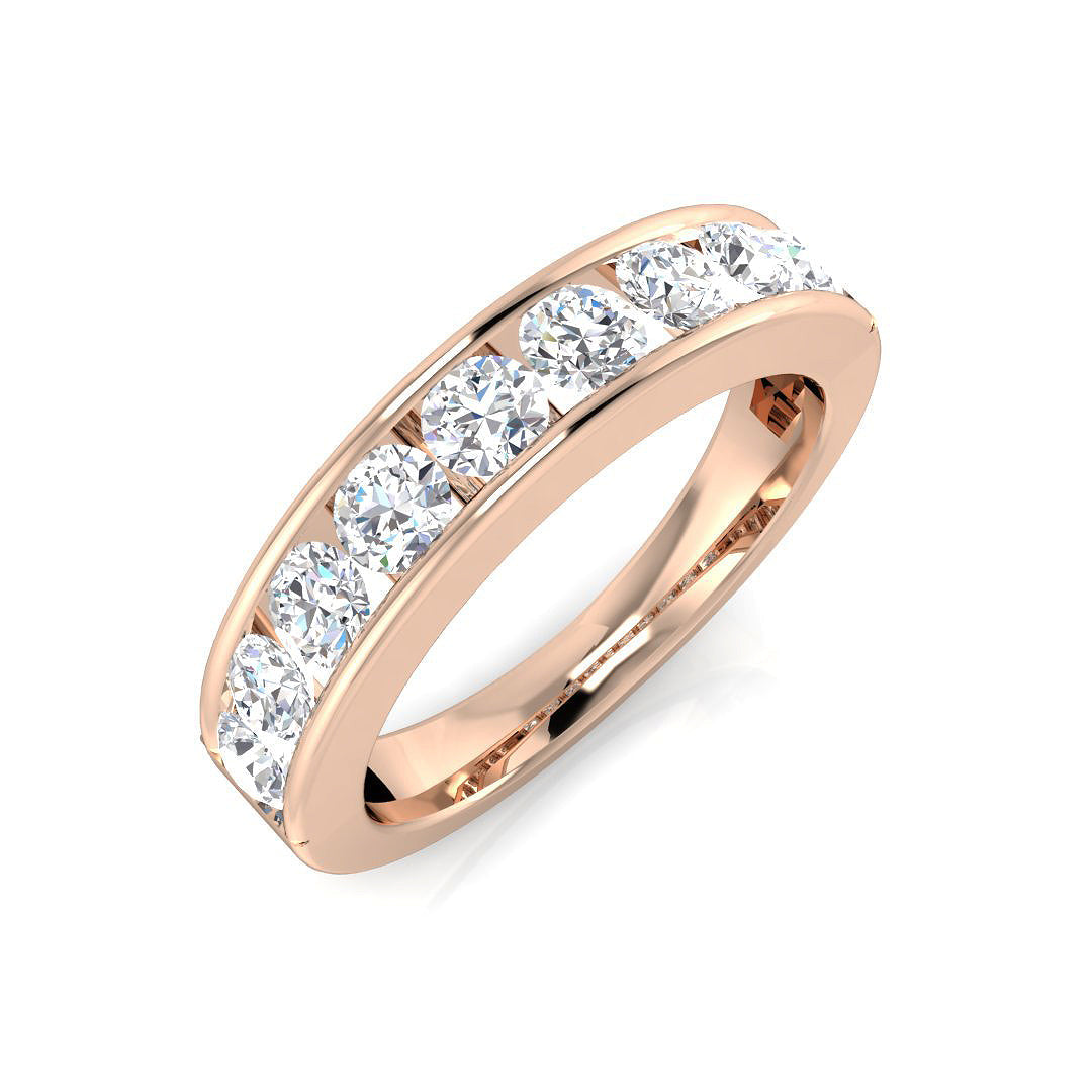 Half Eternity Diamond Ring 0.14ct–1.53ct – SR2193 – 18k Rose Gold