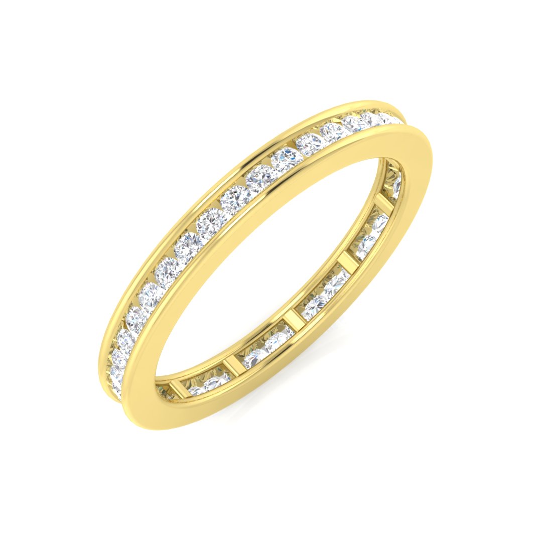 Full Eternity Diamond Ring 0.5ct–3.3ct – SL4304 – 18k Yellow Gold