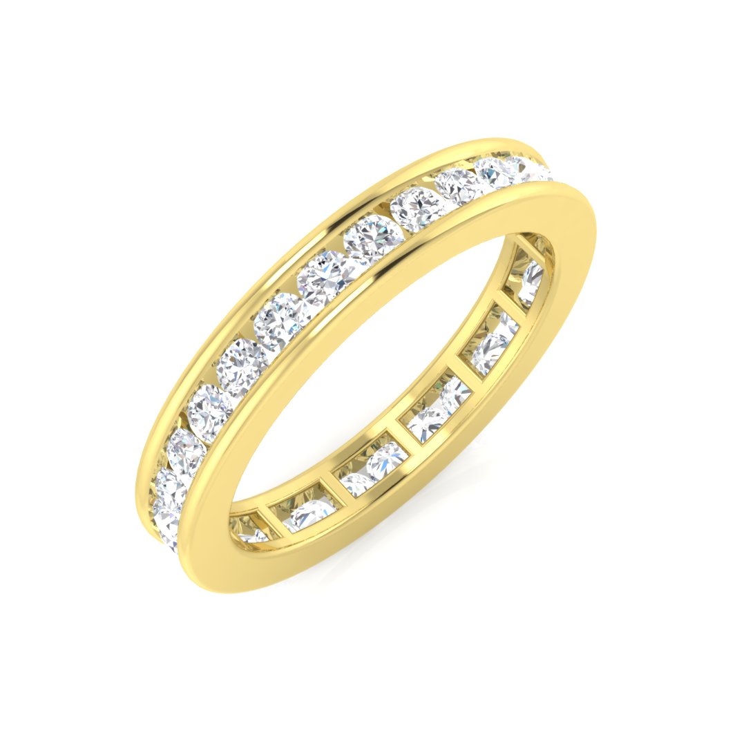 Full Eternity Diamond Ring 0.5ct–3.3ct – SL4304 – 18k Yellow Gold