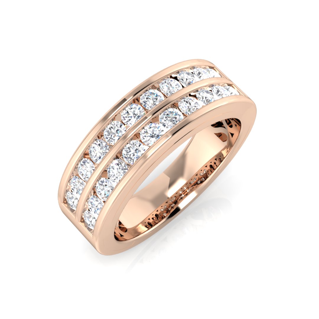 Half Eternity Diamond Ring 0.47ct–1.0ct – BJR0138 – 18k Rose Gold
