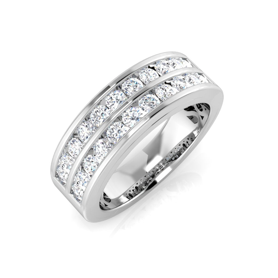 Half Eternity Diamond Ring 0.47ct–1.0ct – BJR0138 – 18k White Gold