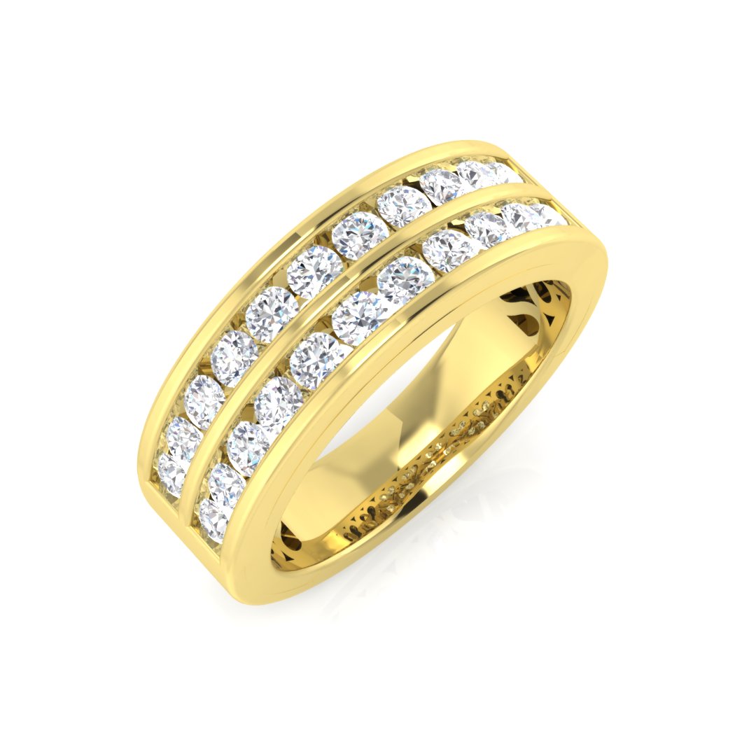 Half Eternity Diamond Ring 0.47ct–1.0ct – BJR0138 – 18k Yellow Gold