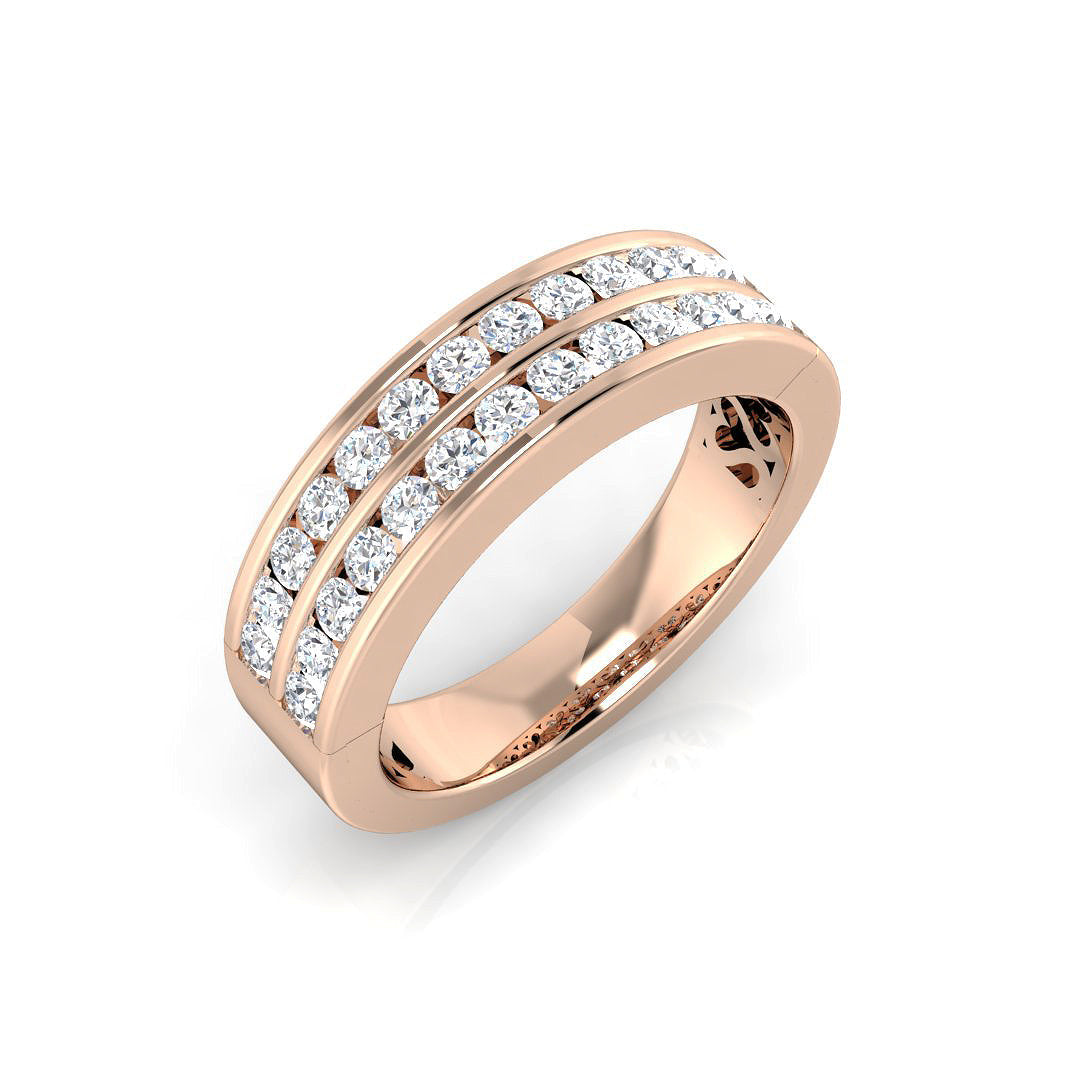 Half Eternity Diamond Ring 0.47ct–1.0ct – BJR0138 – 18k Rose Gold