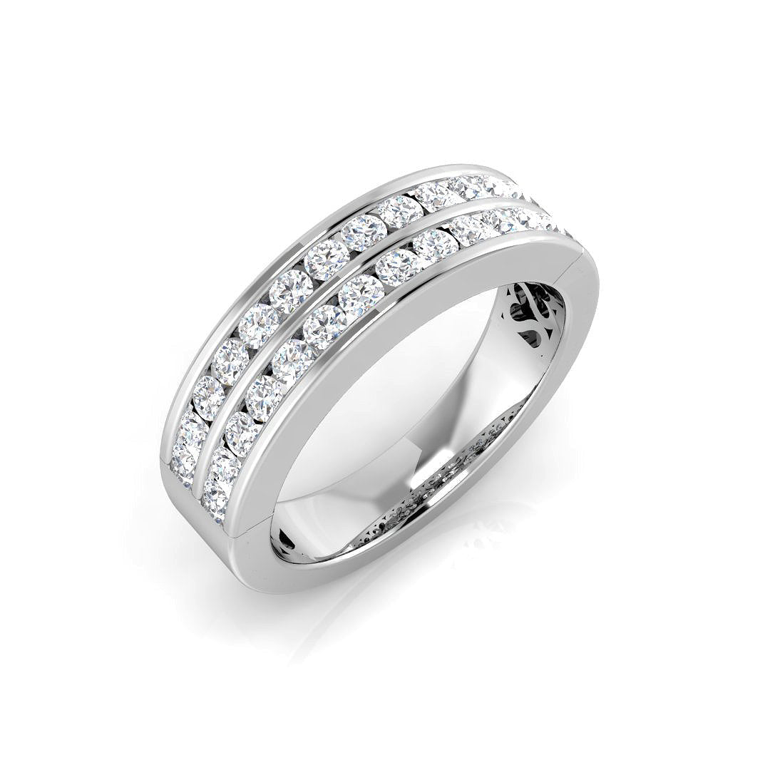 Half Eternity Diamond Ring 0.47ct–1.0ct – BJR0138 – 18k White Gold