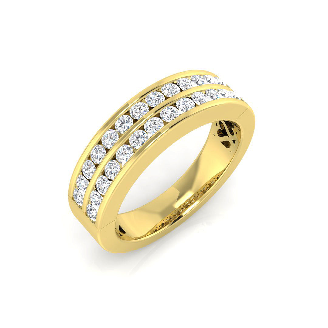 Half Eternity Diamond Ring 0.47ct–1.0ct – BJR0138 – 18k Yellow Gold