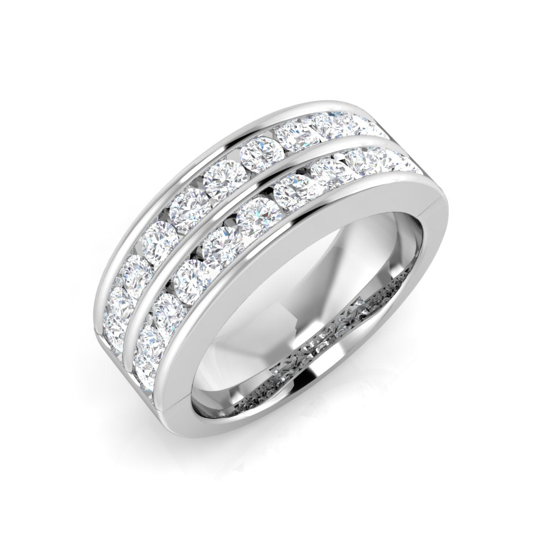 Half Eternity Diamond Ring 0.47ct–1.0ct – BJR0138 – 18k White Gold