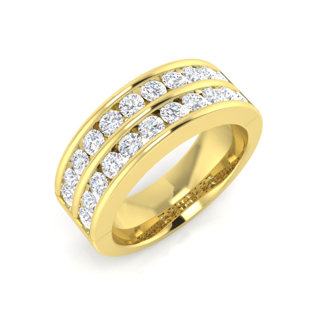 Half Eternity Diamond Ring 0.47ct–1.0ct – BJR0138 – 18k Yellow Gold