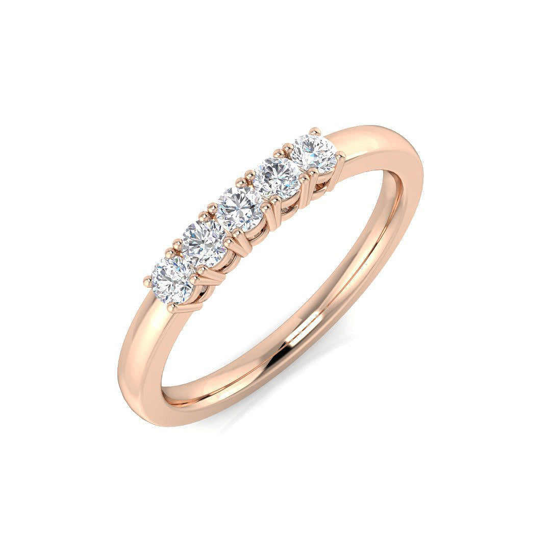 Five Stone Diamond Ring 0.23ct–0.98ct – SR3557 – 18k Rose Gold