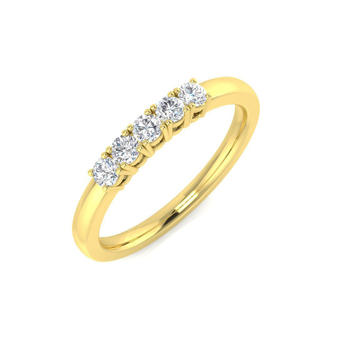 Five Stone Diamond Ring 0.23ct–0.98ct – SR3557 – 18k Yellow Gold