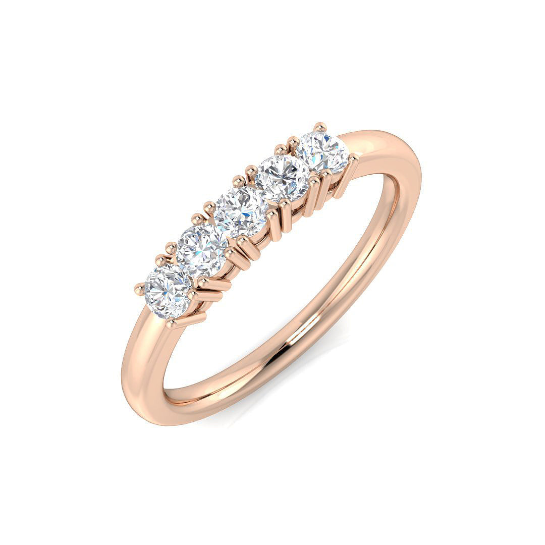 Five Stone Diamond Ring 0.23ct–0.98ct – SR3557 – 18k Rose Gold