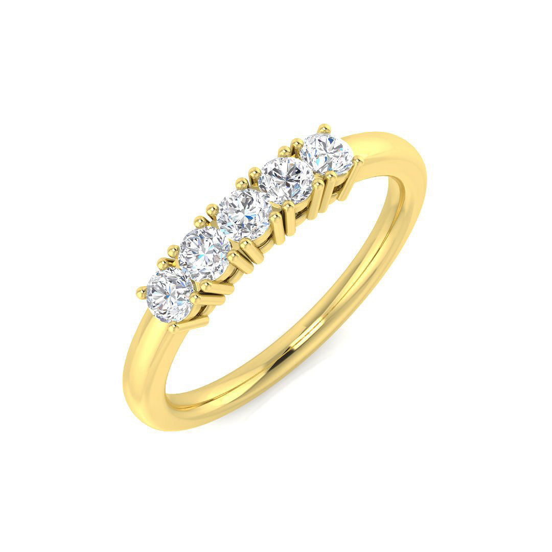 Five Stone Diamond Ring 0.23ct–0.98ct – SR3557 – 18k Yellow Gold